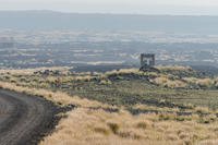 A target pops up at the Pohakuloa Training Area (PTA) on the Big Island of Hawaii